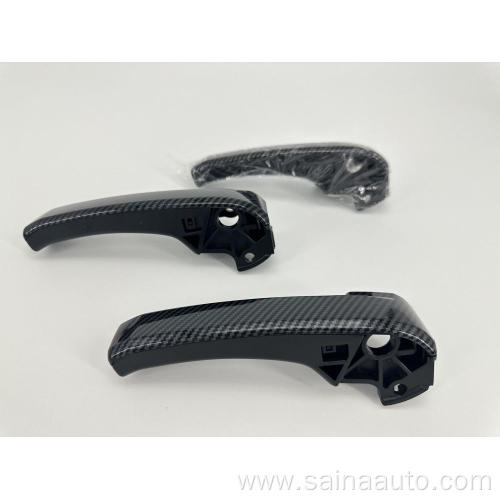 Black carbon fiber door handles